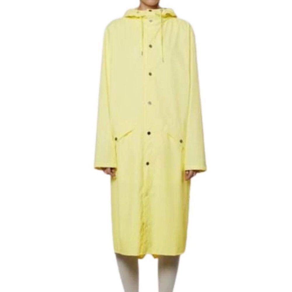Rains Unisex Yellow Hooded Raincoat